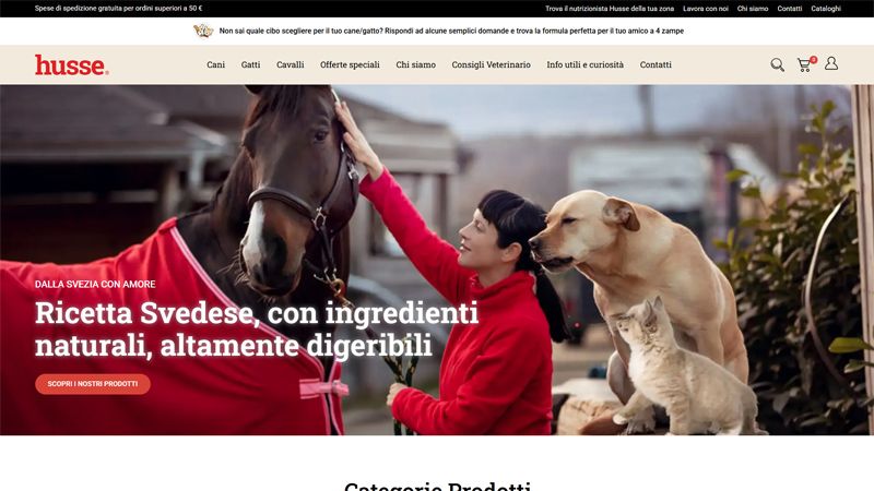 Husse E-commerce cibo per cani e gatti