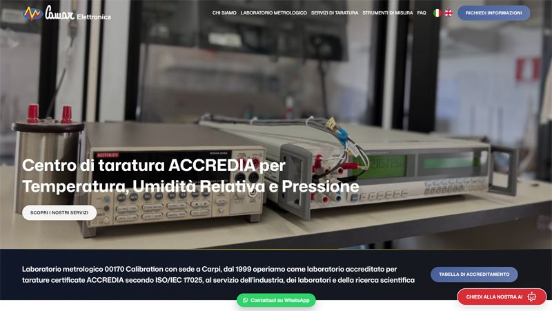 Camar elettronica Centro di taratura ACCREDIA